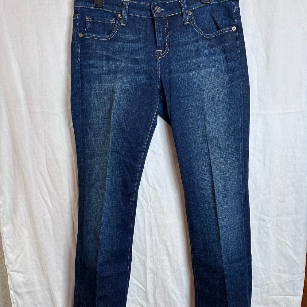 VIGOSS Pants Womens 9 Blue Denim Jeans Bootcut Dark Wash Embroidered
Cotton